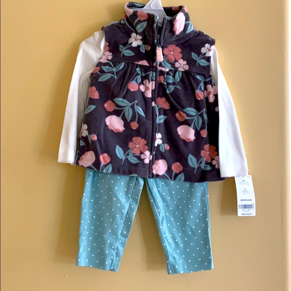 NWT girls 6M Carters 3 piece outfit fall/autumn